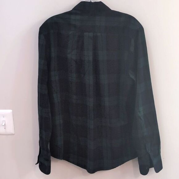 Flint And Tinder Green Blue Tartan Plaid Button Long Sleeve Shirt Sz S - Picture 2 of 6